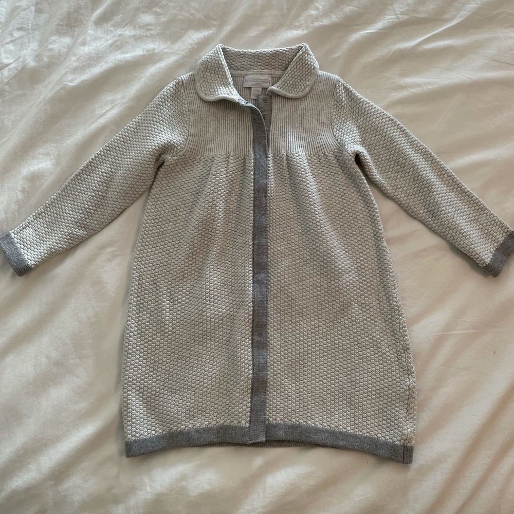The Little White Company snap down knit sweater dress